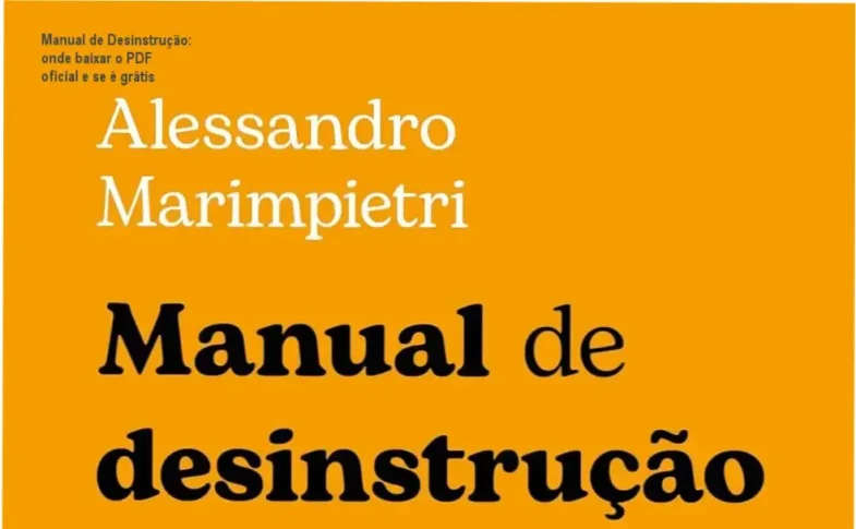 Capa do livro Manual de Desinstrução para tempos de incertezas sobre fundo neutro