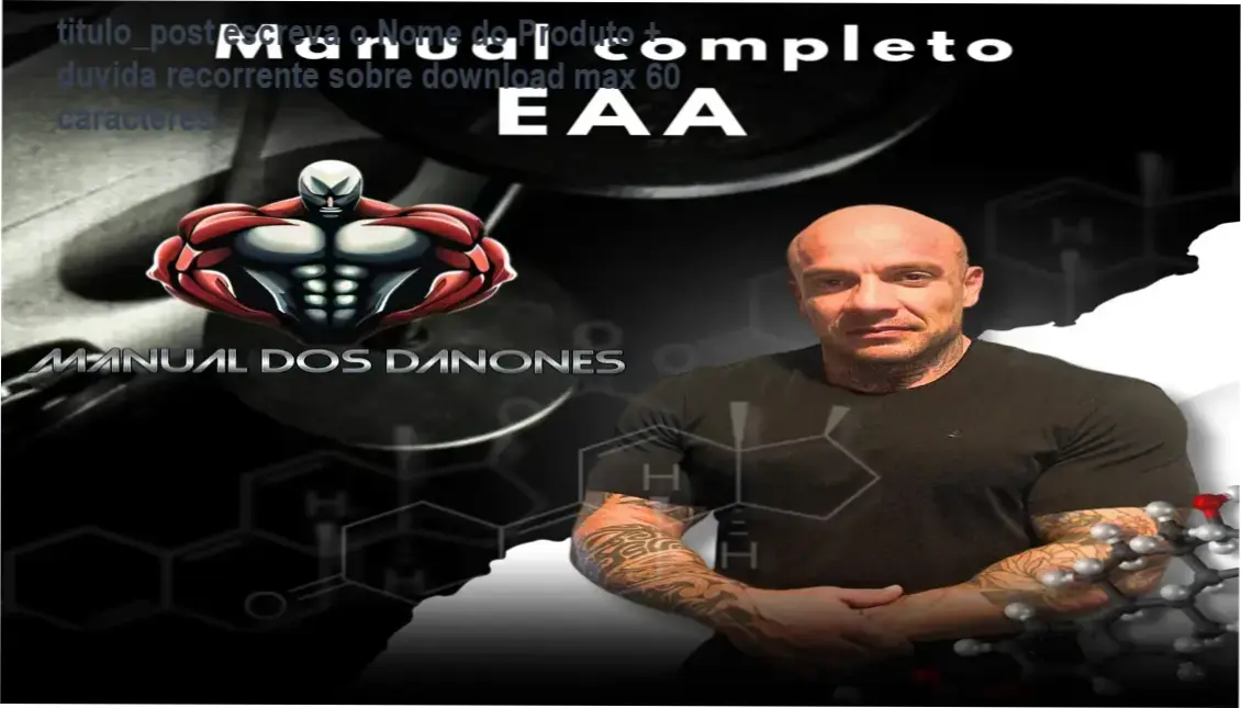 Capa digital do curso Manual dos Danones sobre hormônios anabolizantes e interações corporais.