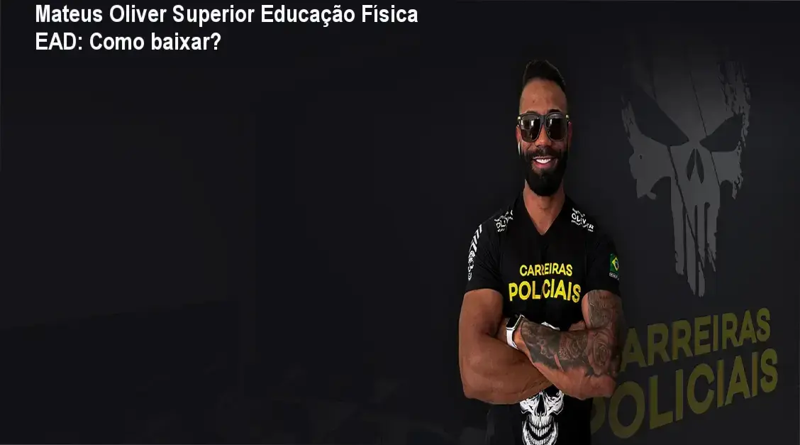 Tela mostrando a página de download oficial do curso Mateus Oliver Superior Educação Física EAD
