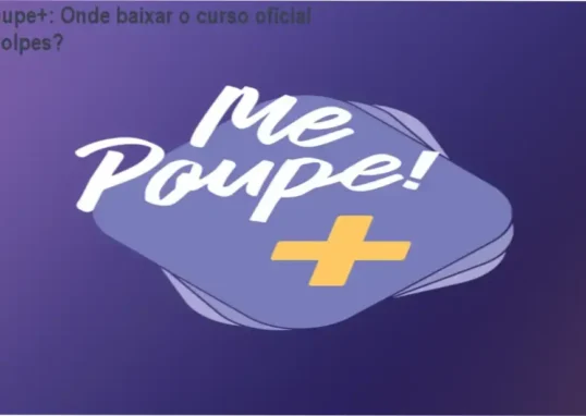 Tela do curso Me Poupe+ mostrando a página oficial de download