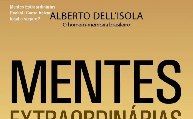 Capa do livro Mentes Extraordinárias Pocket mostrando design compacto e destaque para técnicas de memória