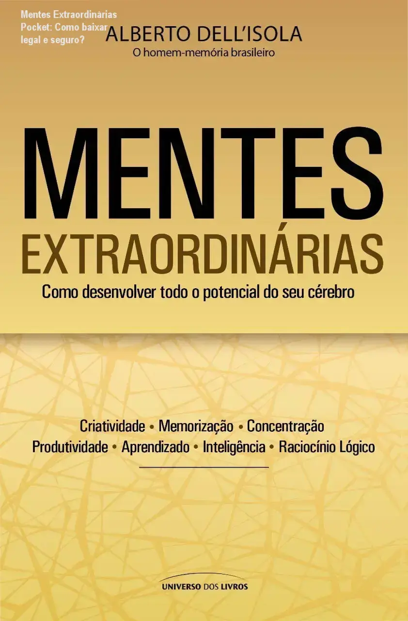 Capa do livro Mentes Extraordinárias Pocket mostrando design compacto e destaque para técnicas de memória