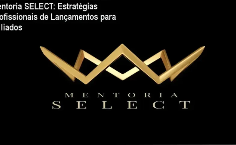 Imagem destacando a Mentoria SELECT com gráficos de tráfego pago e resultados em lançamentos digitais