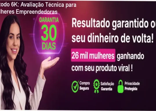 Tela do curso Método 6K mostrando mentoria de Suelen Mello para mulheres empreendedoras