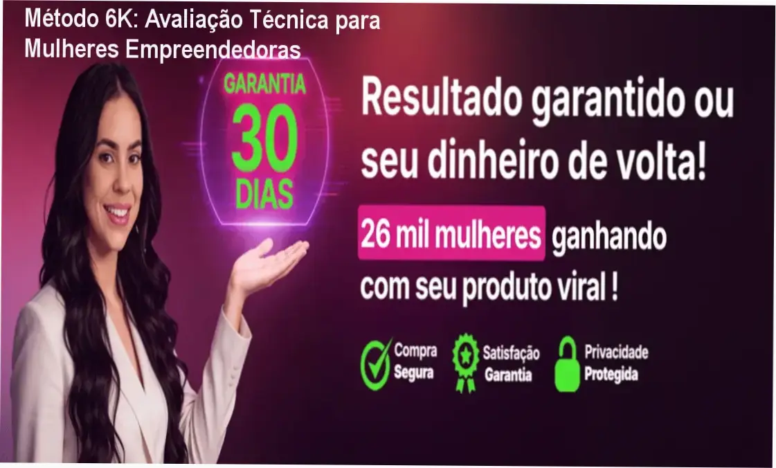 Tela do curso Método 6K mostrando mentoria de Suelen Mello para mulheres empreendedoras
