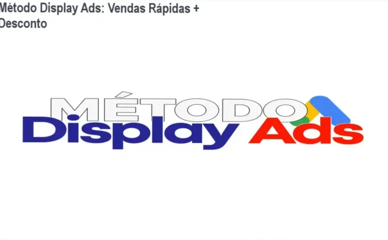 Pré‑sell do Método Display Ads mostrando anúncios de display e destaque de desconto