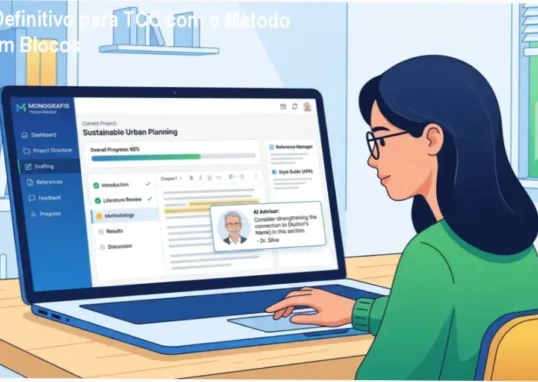 Método TCC em Blocos ajudando estudantes a estruturar trabalhos acadêmicos com orientação científica
