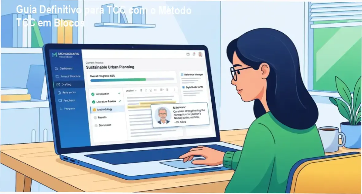Método TCC em Blocos ajudando estudantes a estruturar trabalhos acadêmicos com orientação científica