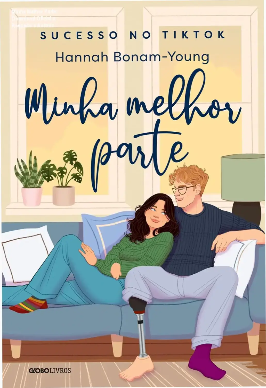 Capa original do livro 'Minha Melhor Parte' com destaque para personagens com deficiência em relevo estilizado