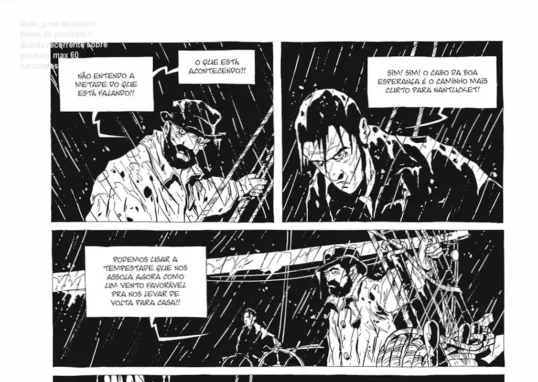Capa do livro Moby Dick adaptado por Christophe Chabouté na edição exclusiva Amazon em português