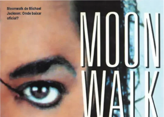 Capa dura do livro Moonwalk de Michael Jackson, edição inglesa