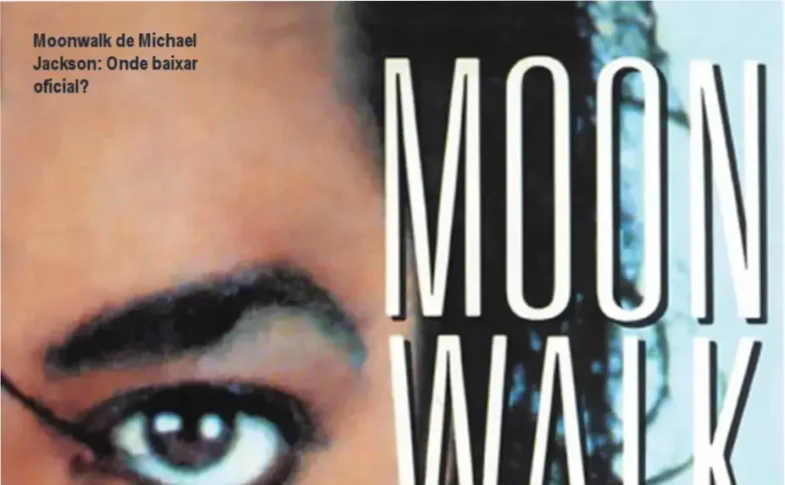 Capa dura do livro Moonwalk de Michael Jackson, edição inglesa