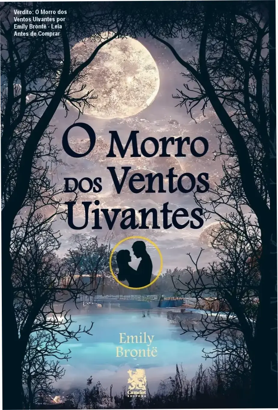 Capa do livro 'O Morro dos Ventos Uivantes' pela editora Camelot Editora, romance gótico psicologico do século XIX.