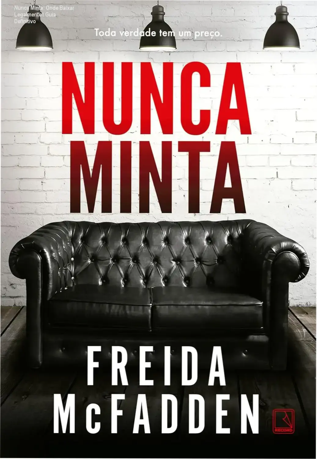Capa do livro Nunca Minta mostrando cenário de casa isolada na neve