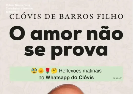Capa do livro O Amor Não se Prova de Clóvis de Barros Filho em fundo claro