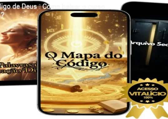 Tela do portal oficial mostrando o botão de acesso ao curso O Código de Deus