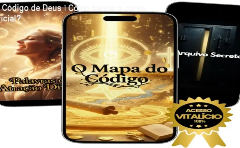 Tela do portal oficial mostrando o botão de acesso ao curso O Código de Deus