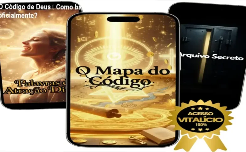 Tela mostrando o curso O Código de Deus e instruções para download oficial