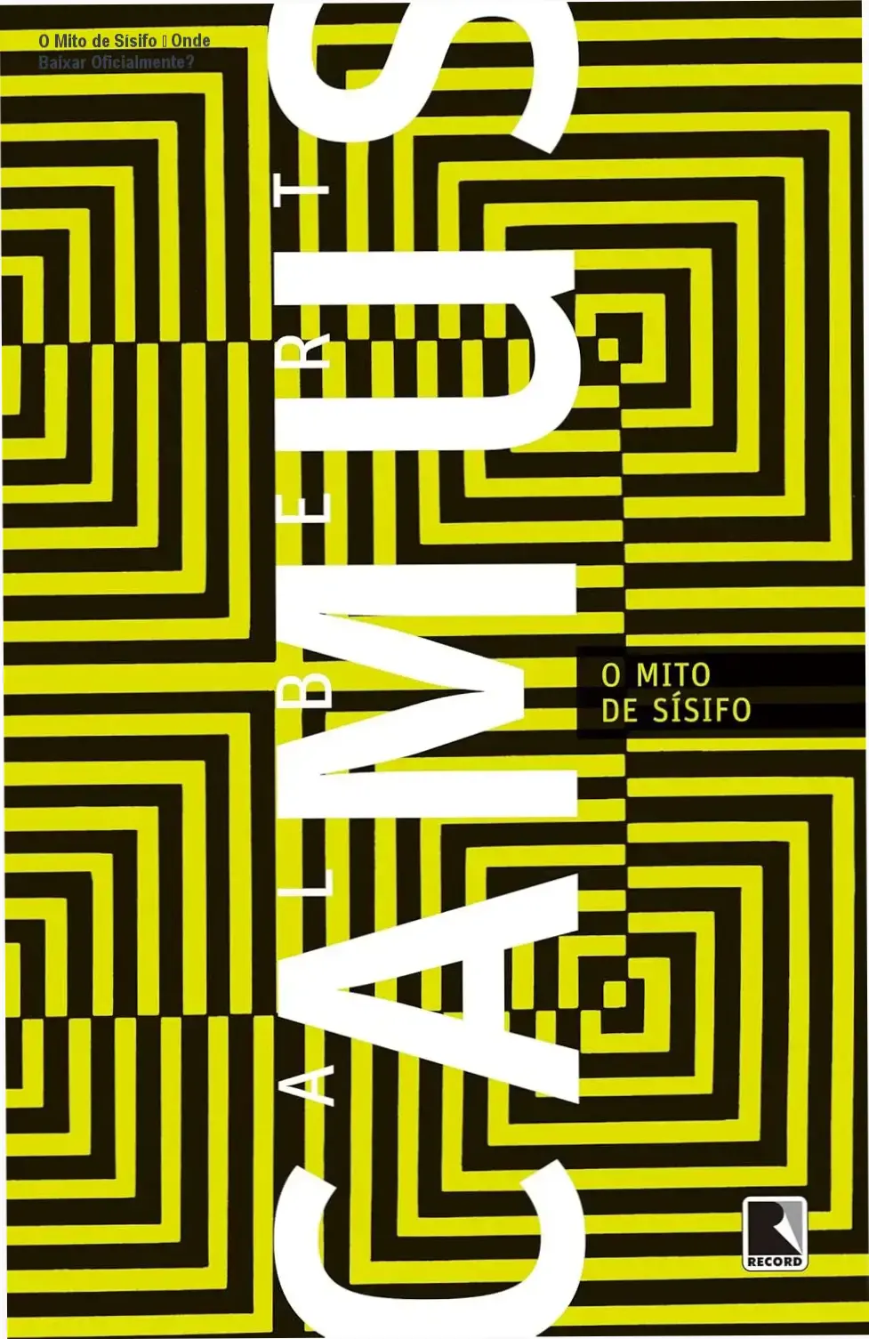 Capa do livro O Mito de Sísifo mostrando a edição oficial disponível para download