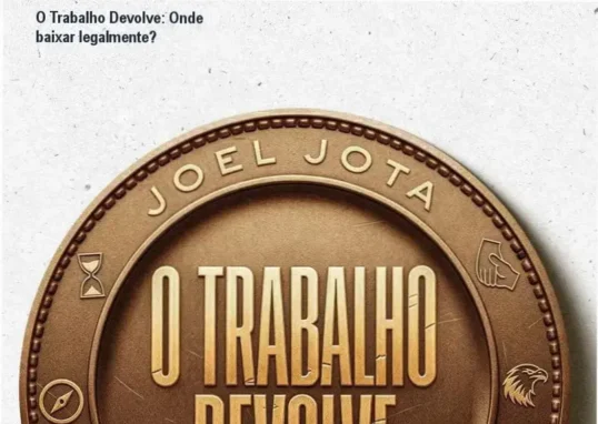 Capa do livro O Trabalho Devolve ao lado de um ícone de download seguro