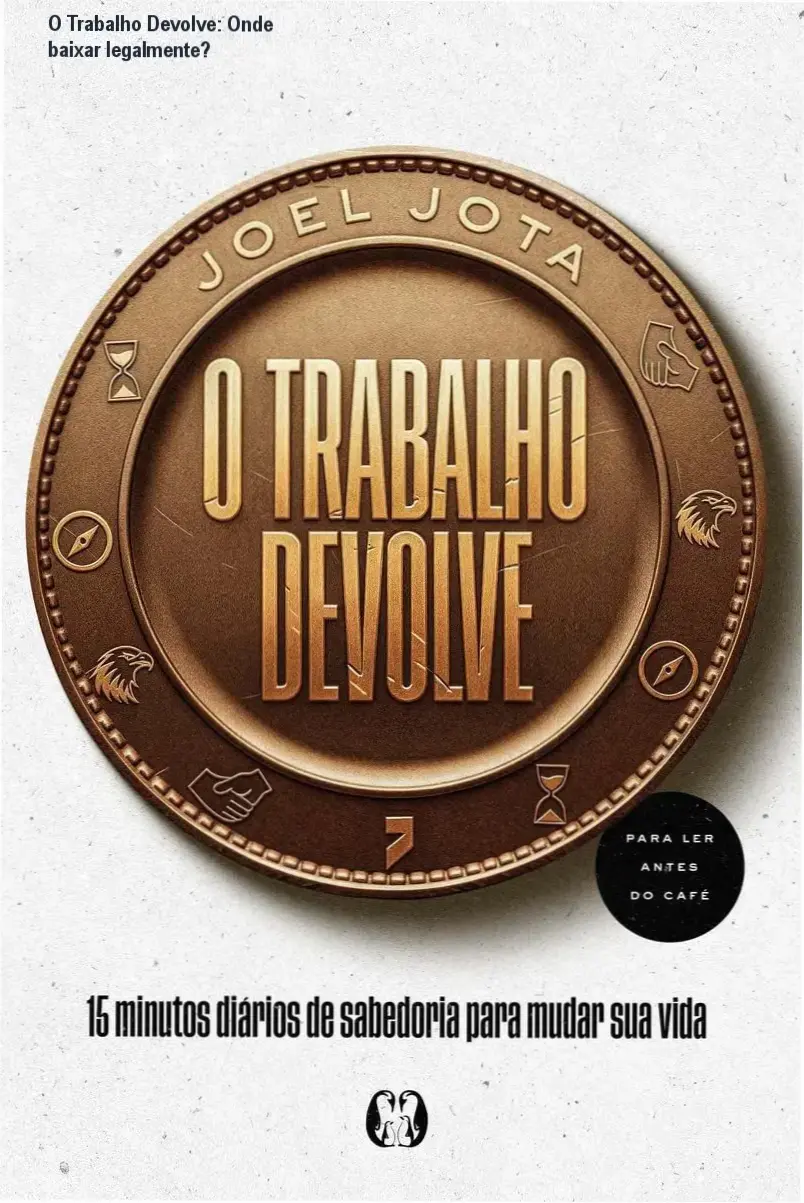 Capa do livro O Trabalho Devolve ao lado de um ícone de download seguro