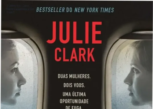 Capa do eBook O Último Voo de Julie Clark exibindo o título e detalhe da capa