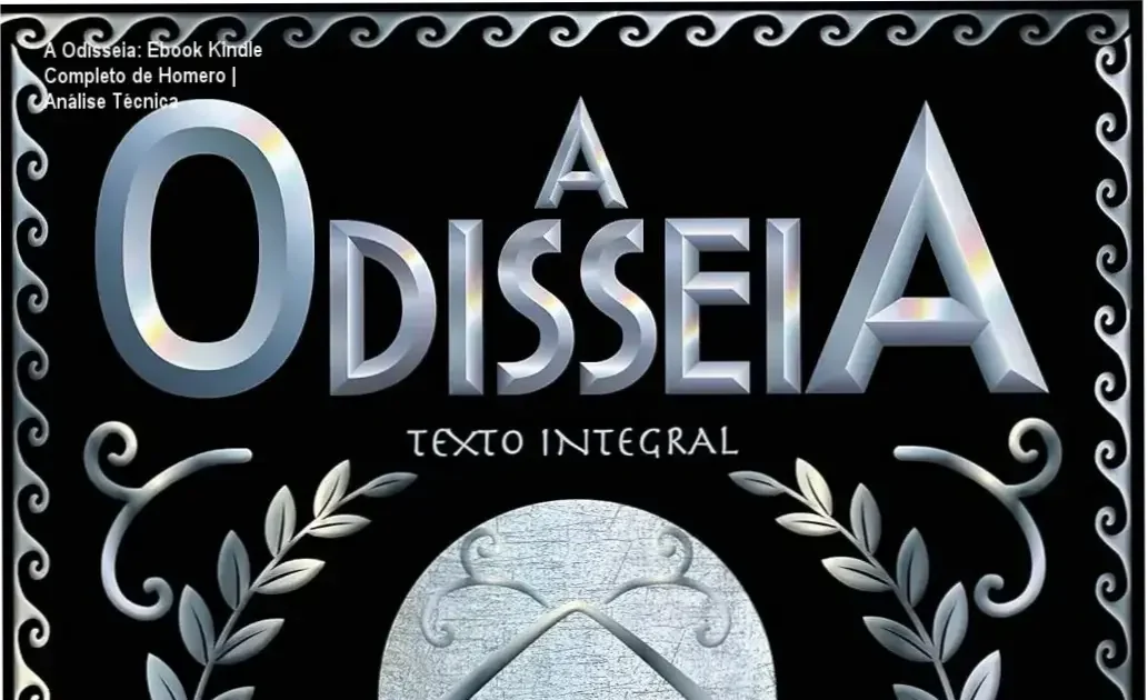 Capa ilustrada do ebook Kindle 'A Odisseia' de Homero com destaque para o título e a classificação de 4,6 estrelas.
