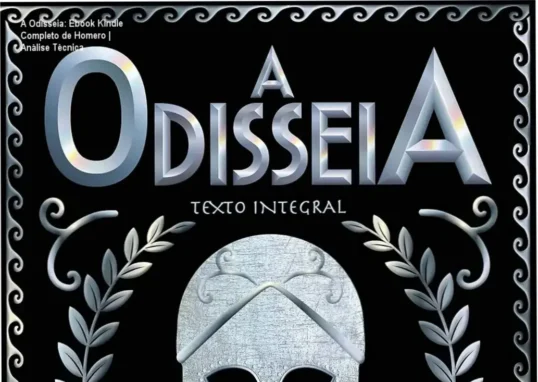 Capa ilustrada do ebook Kindle 'A Odisseia' de Homero com destaque para o título e a classificação de 4,6 estrelas.