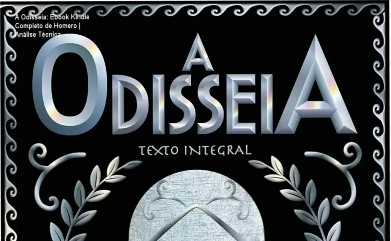 Capa ilustrada do ebook Kindle 'A Odisseia' de Homero com destaque para o título e a classificação de 4,6 estrelas.