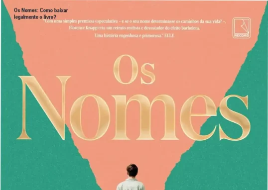 Capa do livro Os Nomes destacando a busca por download oficial