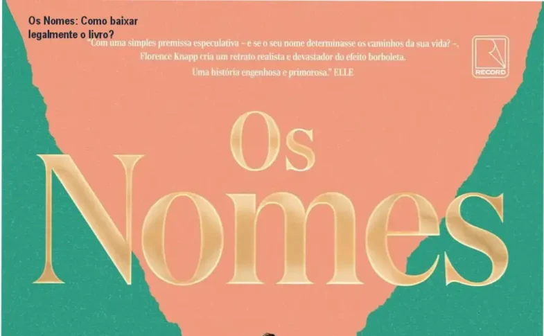 Capa do livro Os Nomes destacando a busca por download oficial