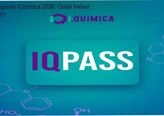 Imagem mostrando a tela de download oficial do Passaporte iQuímica 2026