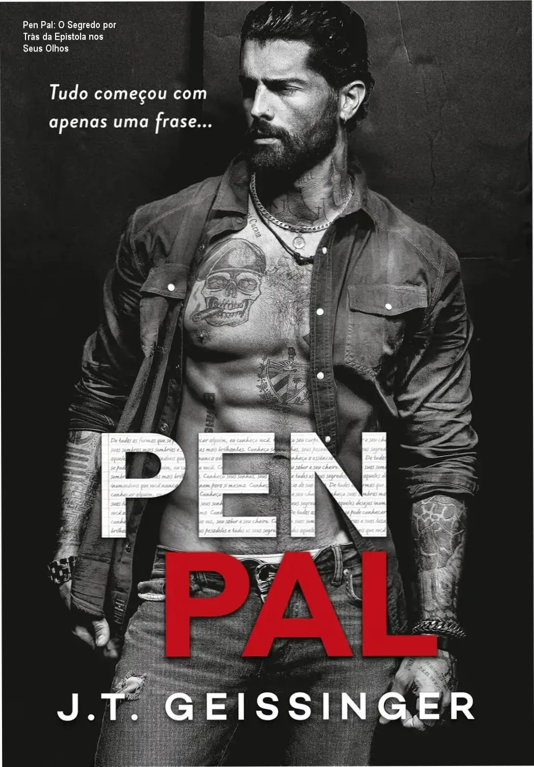Capa do livro Pen Pal com destaque para a edição brasileira