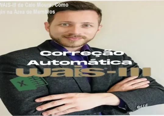 Planilha WAIS-III de Caio Moura – login na área de membros da plataforma