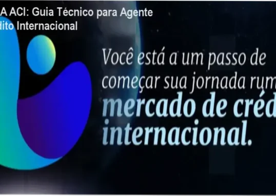 Pré-MBA ACI mostrando módulos de crédito internacional e captação de recursos