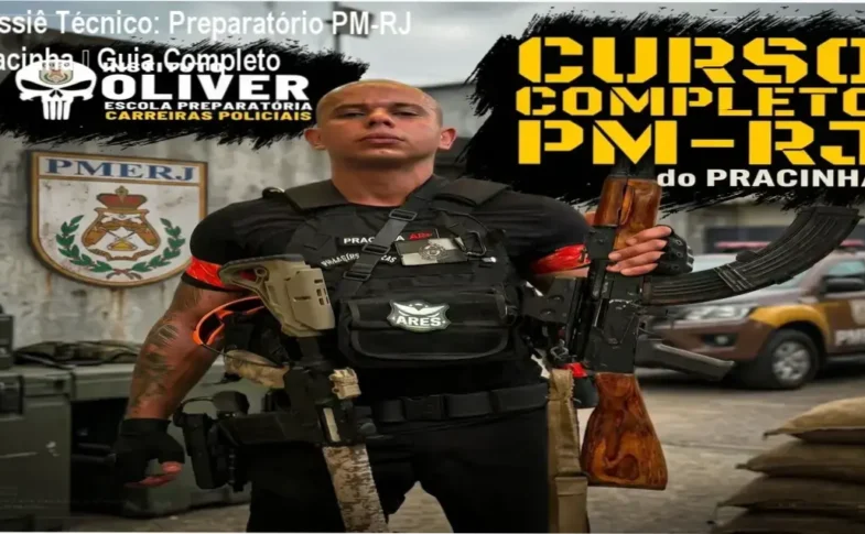 Imagem do curso Preparatório Completo PM‑RJ Pracinha mostrando recursos de estudo e suporte online
