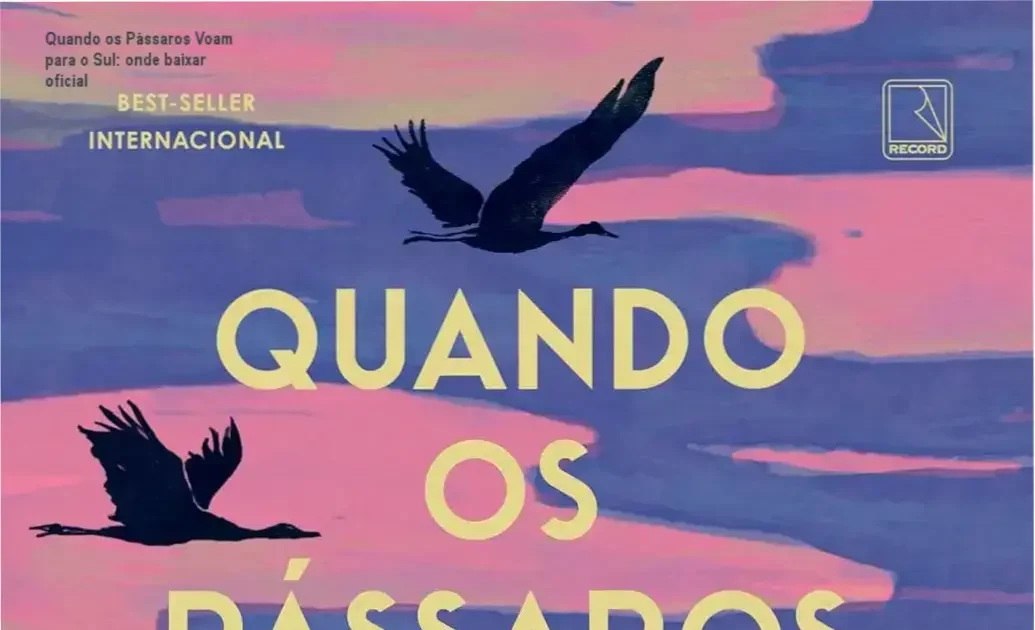 Capa do livro Quando os Pássaros Voam para o Sul sobre fundo com tema sueco