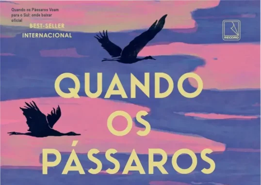 Capa do livro Quando os Pássaros Voam para o Sul sobre fundo com tema sueco