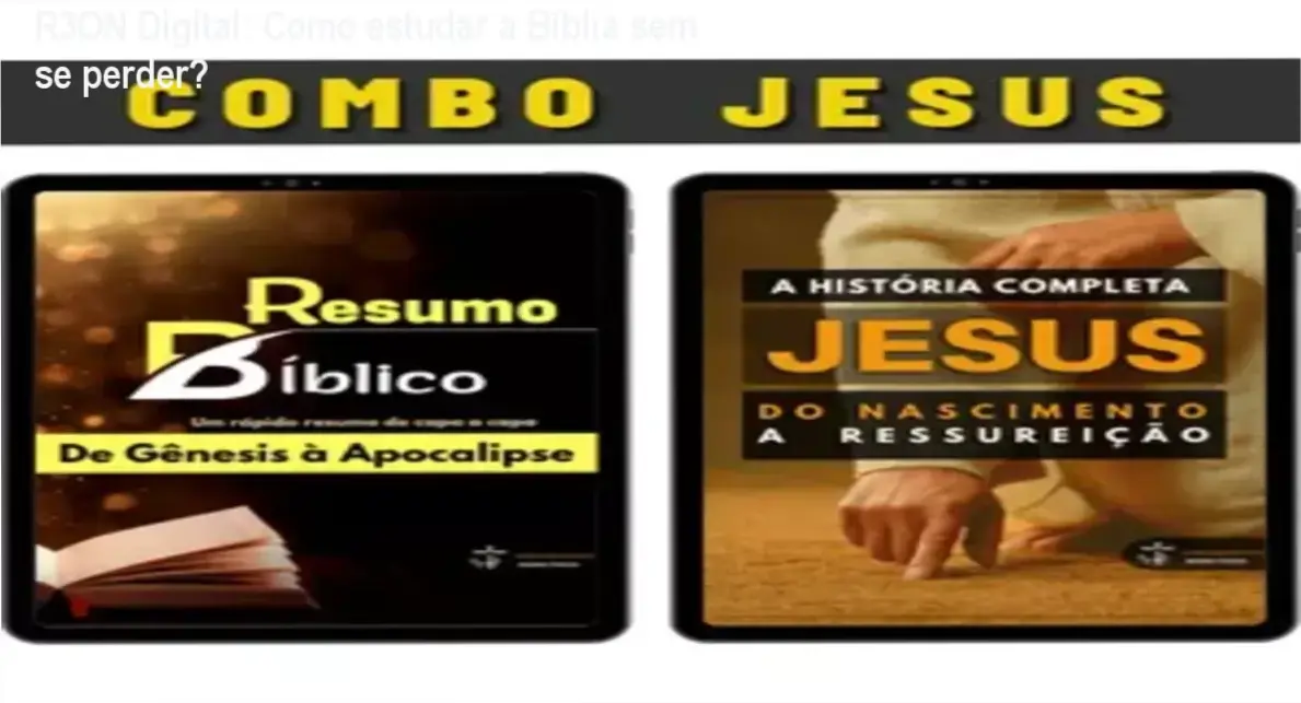 Capa do ebook Resumo Bíblico e Jesus da R3ON Digital em dispositivo móvel