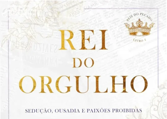 Capa digital do livro Rei do Orgulho com destaque para Kai Young e Isabella Valenccia