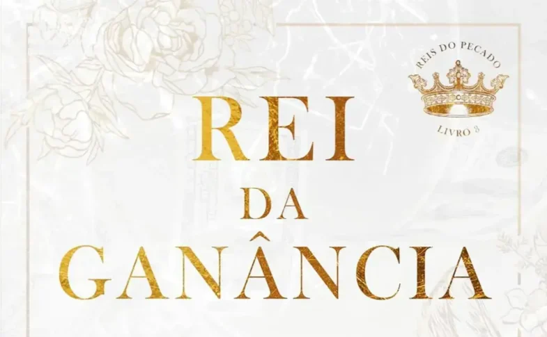 Resumo do livro Rei da Ganância destacando os principais pontos do enredo com diagrama claro e legenda explicativa