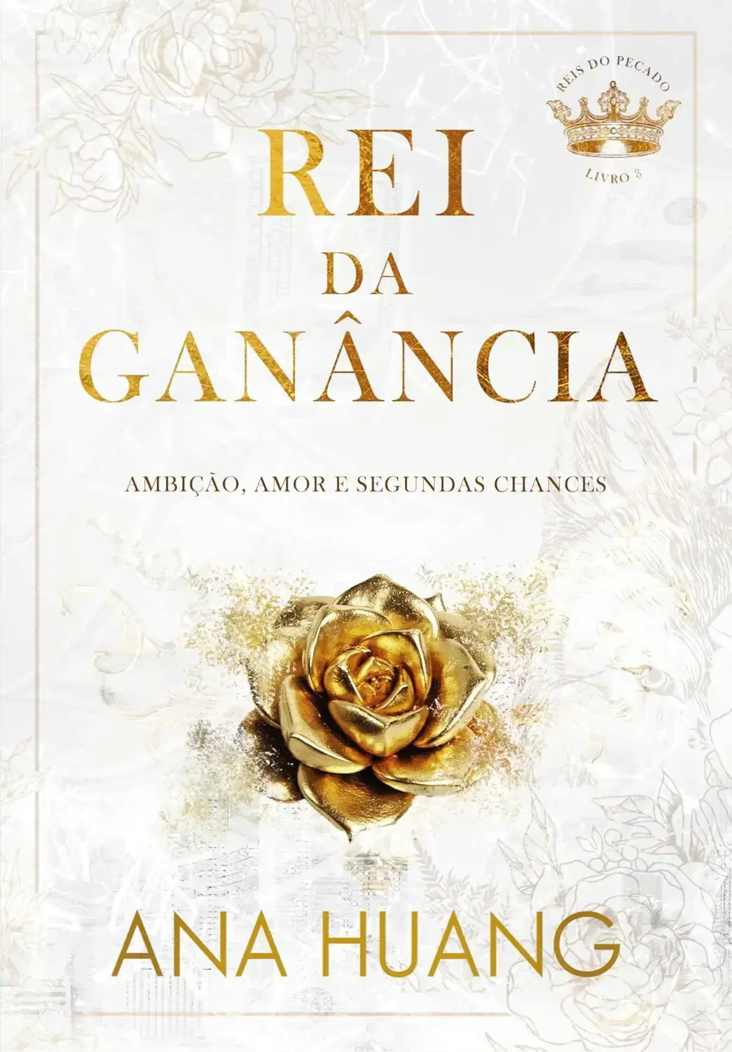Resumo do livro Rei da Ganância destacando os principais pontos do enredo com diagrama claro e legenda explicativa