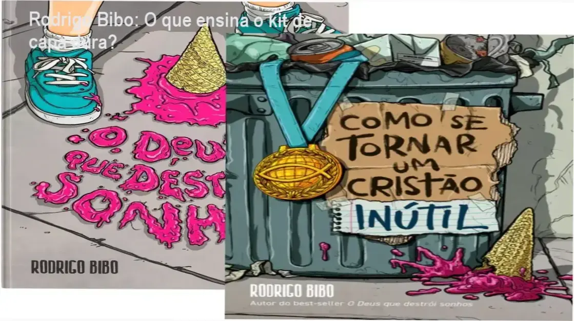 Dois livros de capa dura do Rodrigo Bibo lado a lado sobre uma mesa
