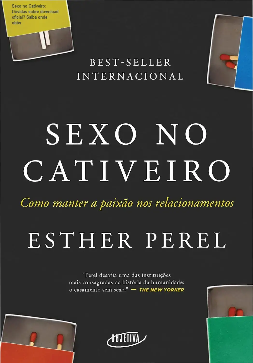 Capa revisada da edição oficial do livro Sexo no Cativeiro com destaque para o título e autor