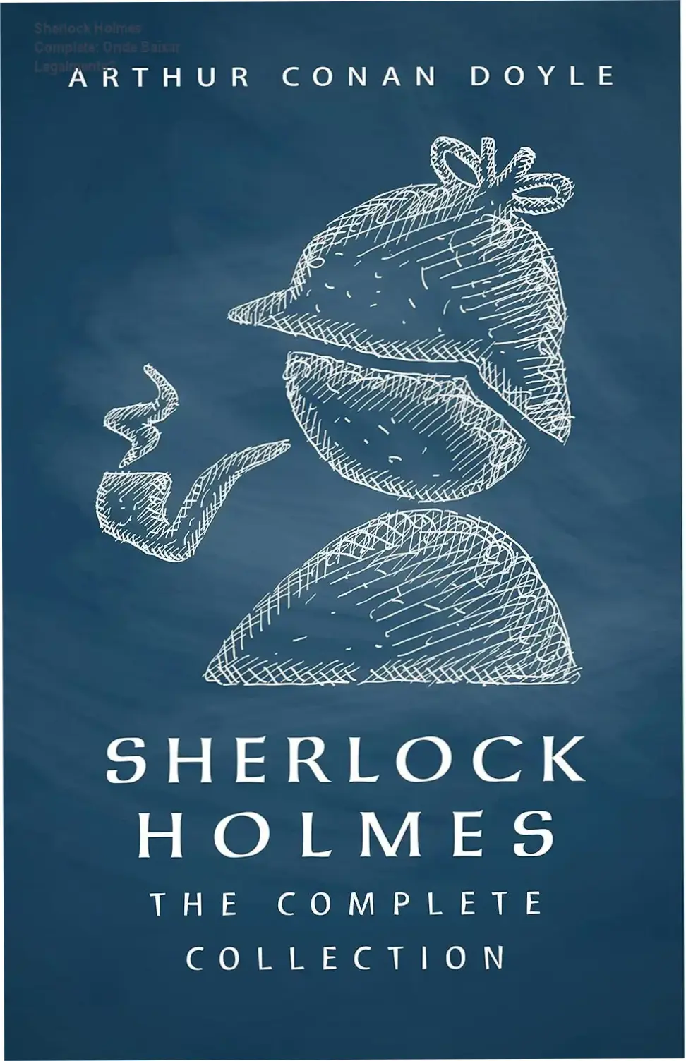 Capa da coleção completa de Sherlock Holmes em formato eBook Kindle