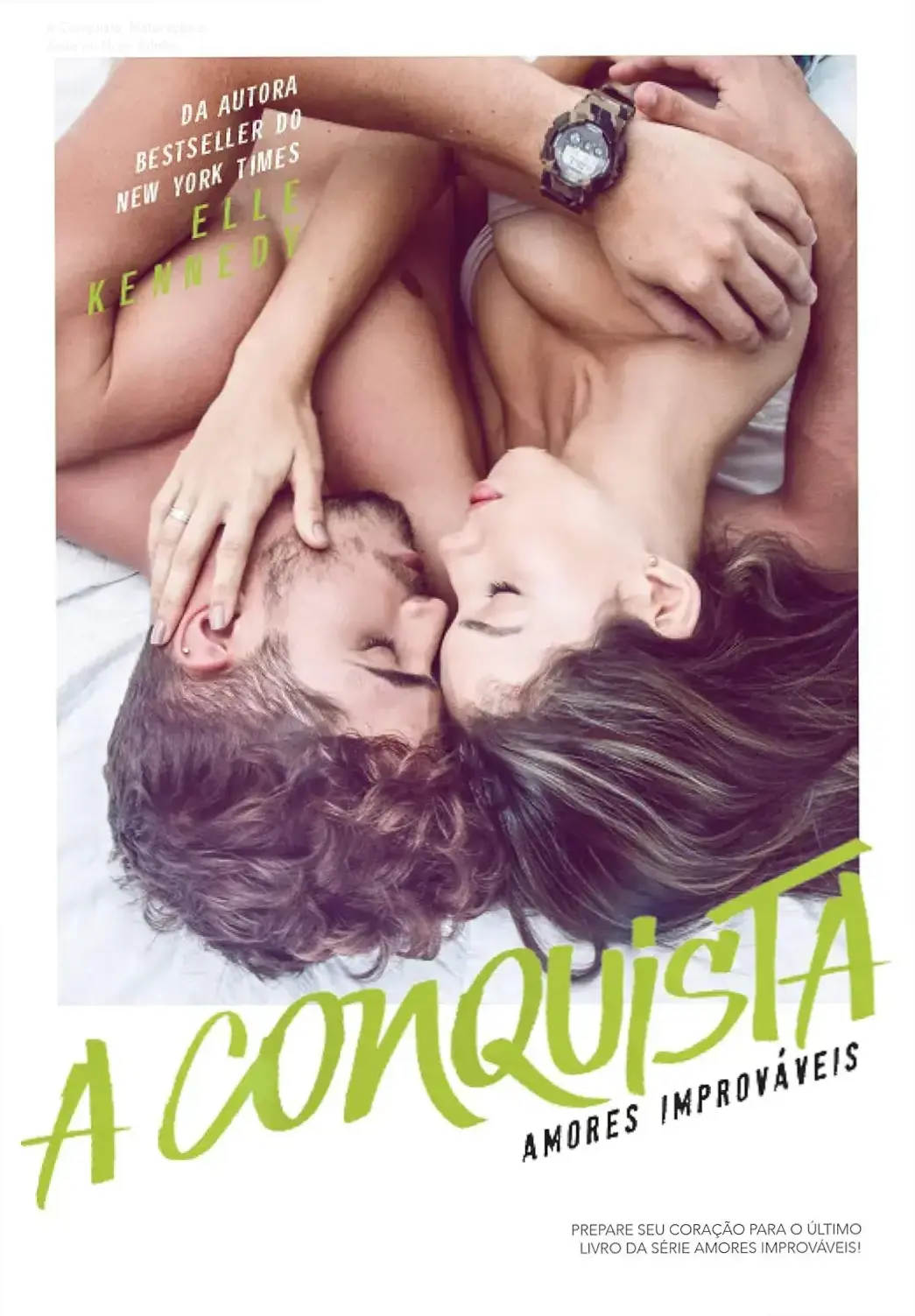 Capa do livro 'A Conquista' mostrando protagonistas em um cenário emocional da Briar University.