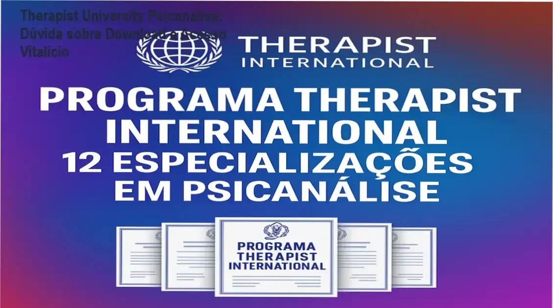 Descrição técnica sobre a formação em psicanálise com certificações e acesso vitalício