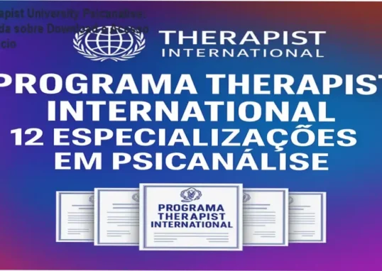Descrição técnica sobre a formação em psicanálise com certificações e acesso vitalício