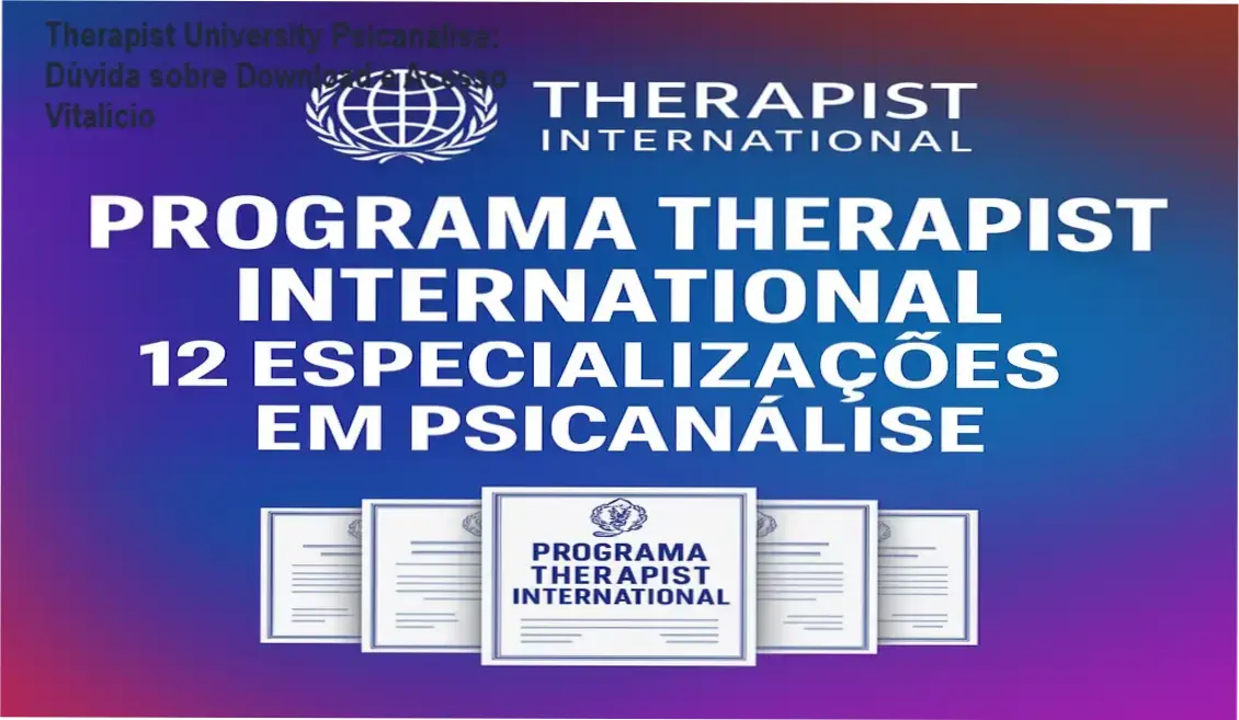 Descrição técnica sobre a formação em psicanálise com certificações e acesso vitalício
