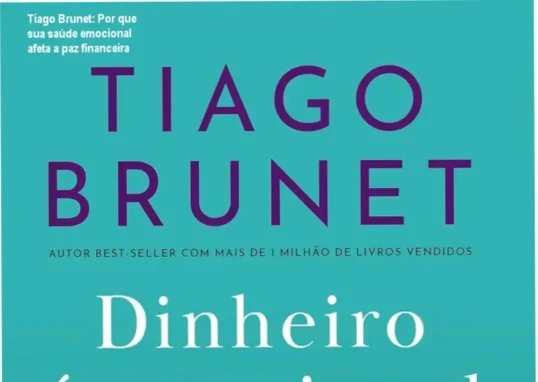 Capa do eBook Dinheiro é emocional de Tiago Brunet mostrando a conexão entre emoções e finanças
